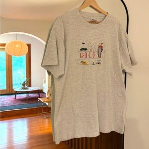Vintage Embroidered Golf T-Shirt size XL